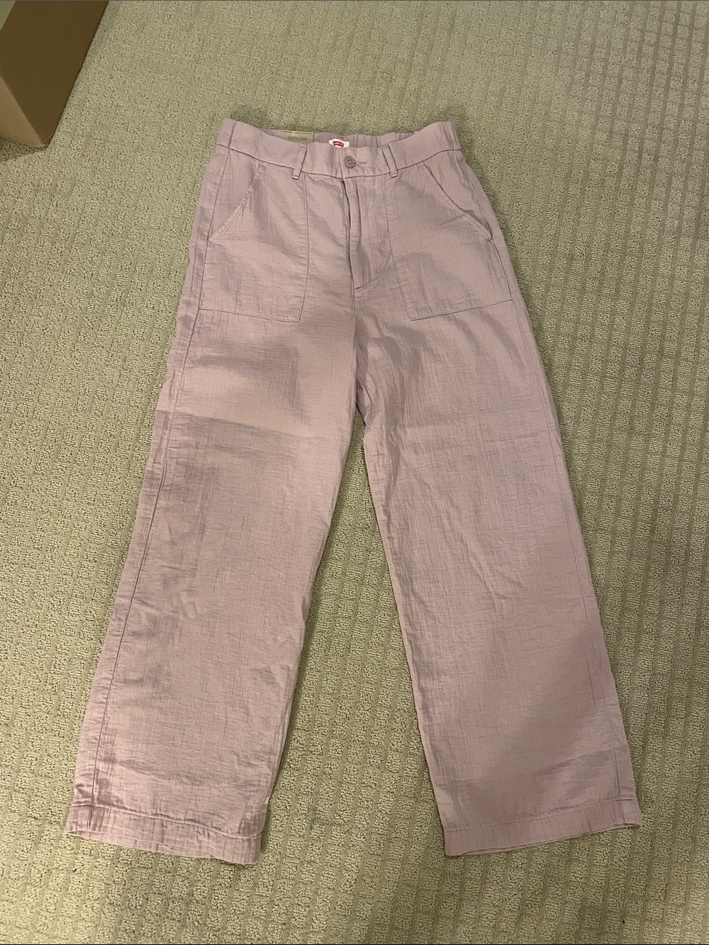 Levi's Light Mauve Cotton Wide-Leg Pants